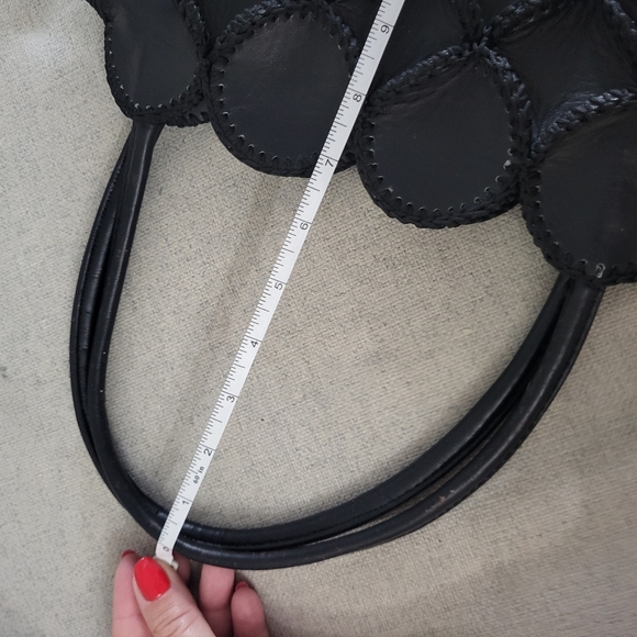 Vintage PU-leather look patchwork bag - Picture 9 of 9